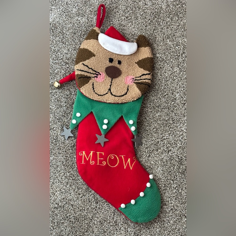 Adorable Cat Christmas Stocking